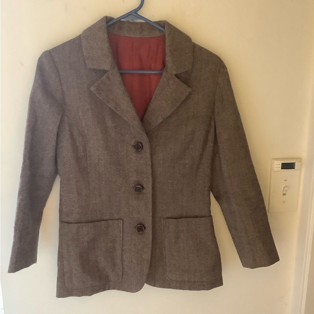 Tailor made herringbone wool blazer XSP
